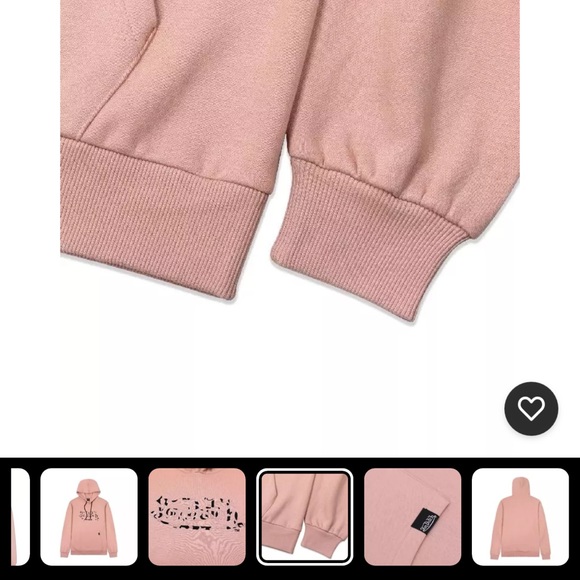 Von Dutch Pink Hoodie Sweatshirt with Drawstring Hood and Graphic Design - Picture 3 of 9